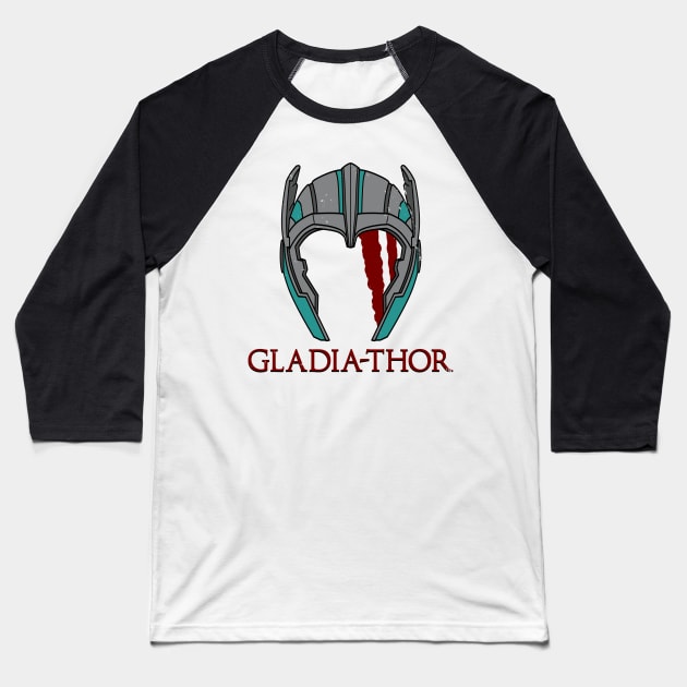 Superhero Gladiator Ragnarok Viking Norse Mythology Mashup Baseball T-Shirt by BoggsNicolas